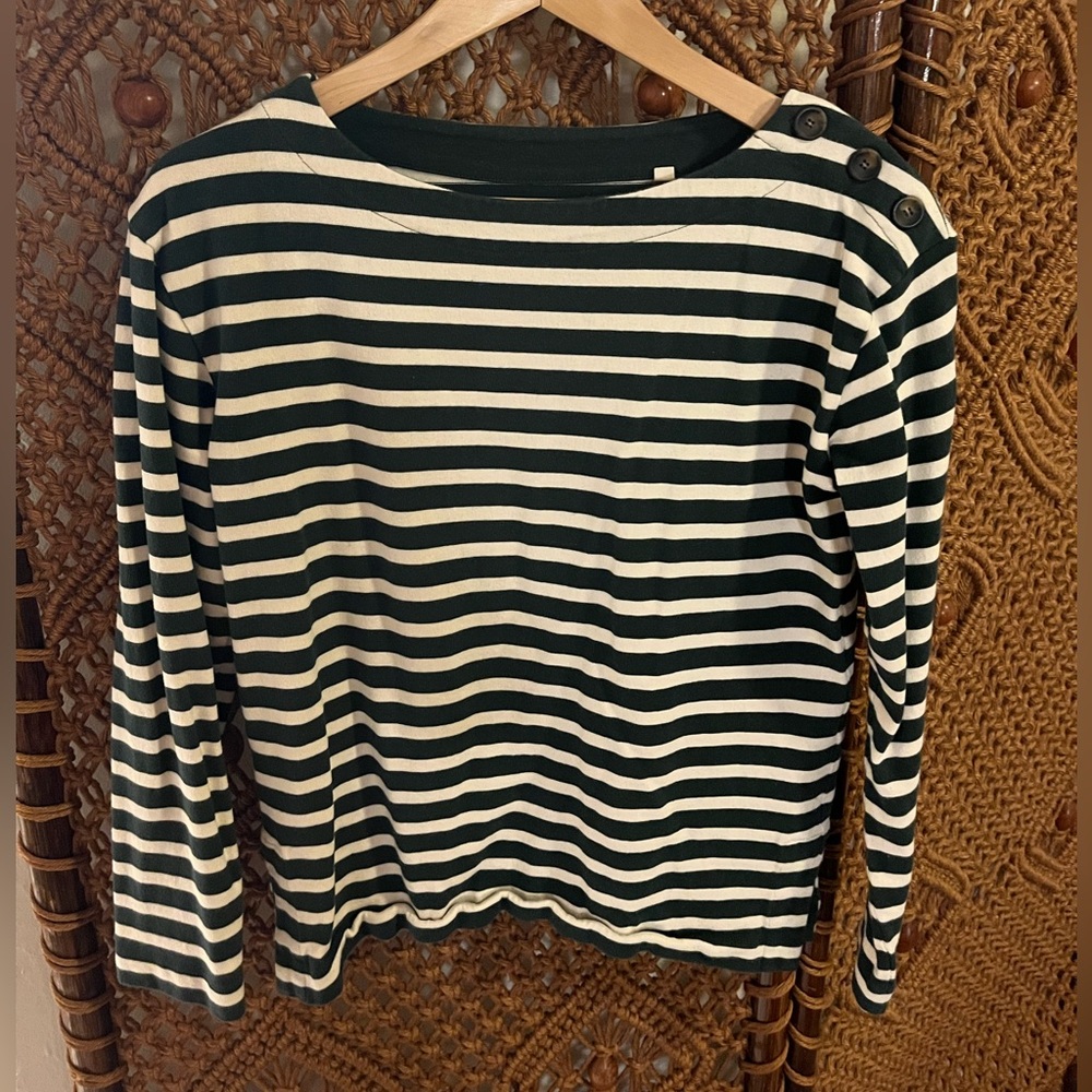 Boden Striped Boat Neck Top